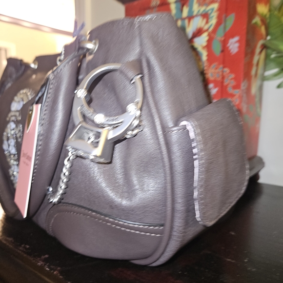 Juicy Couture Black Leather Shoulder Bag - Picture 3 of 10